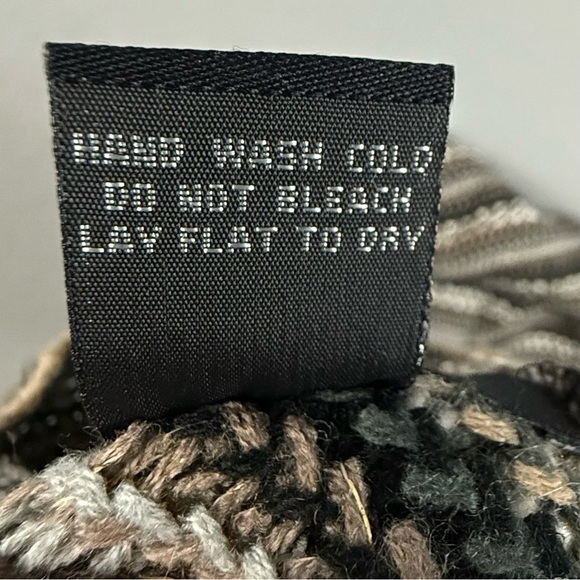 Cejon Poncho Women’s One Size Turtleneck Multicolor Knit Stripe Pullover - Picture 5 of 5